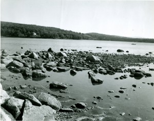 Waukewan low water 1950's by Bill Fairbanks     