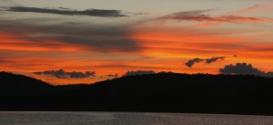 waukewan sunset panoramic by Chris Jones 2014           